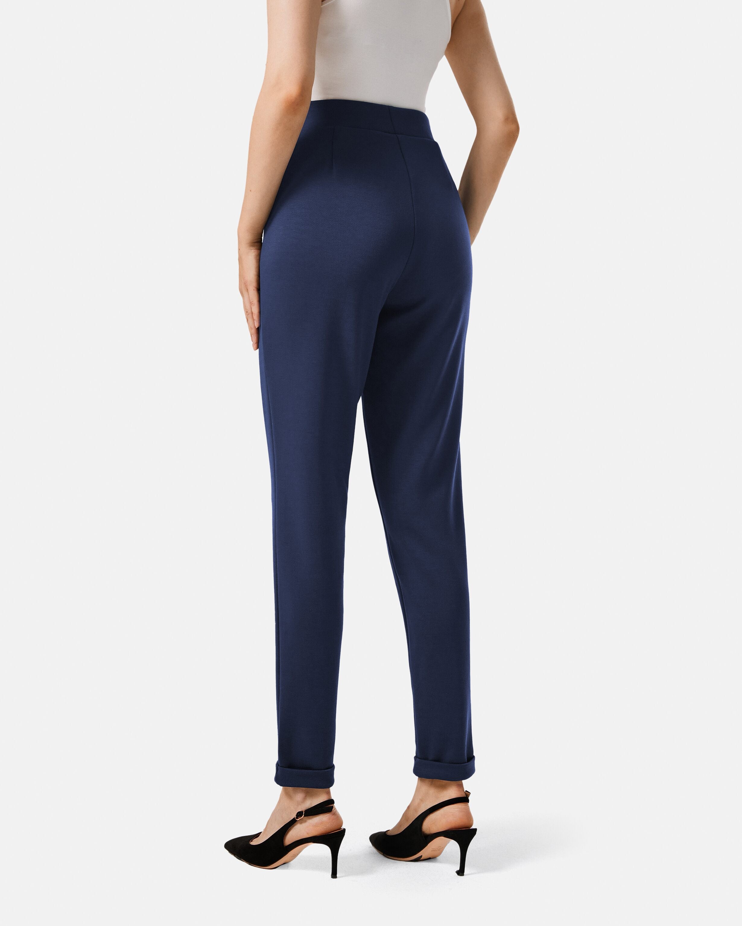 Casual skinny pants navy blue