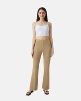 Office straight pants khaki