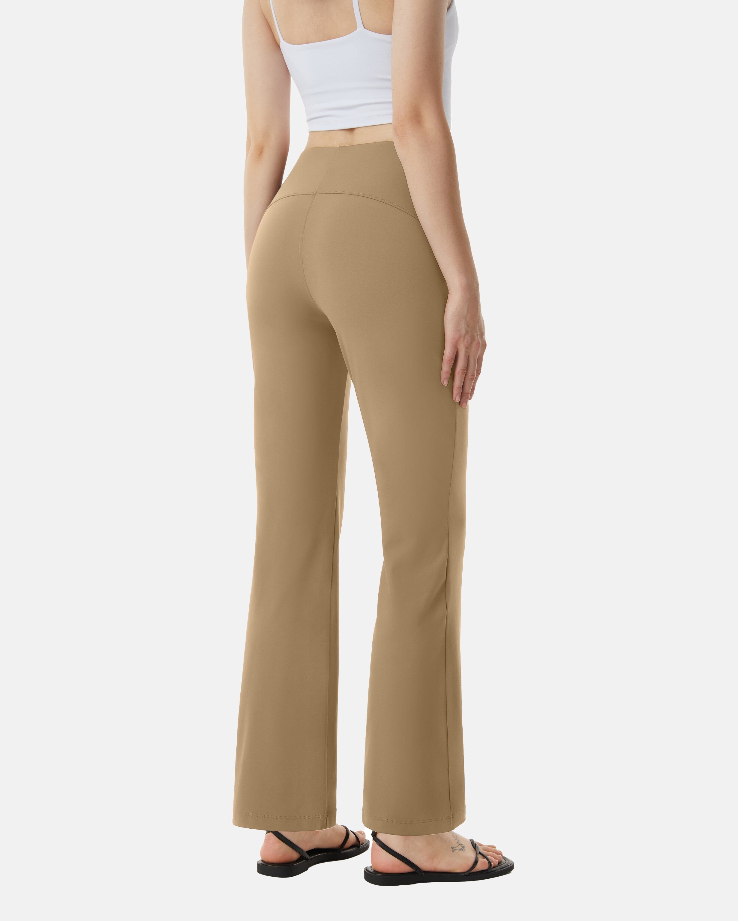 Petite straight pants khaki