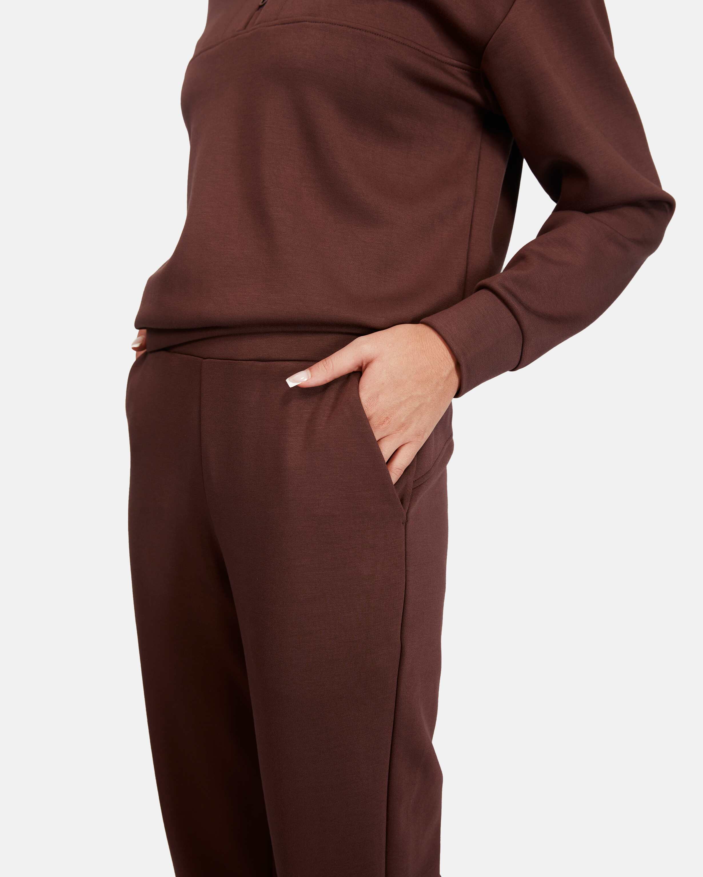 Two piece pant sets for women Cocoa