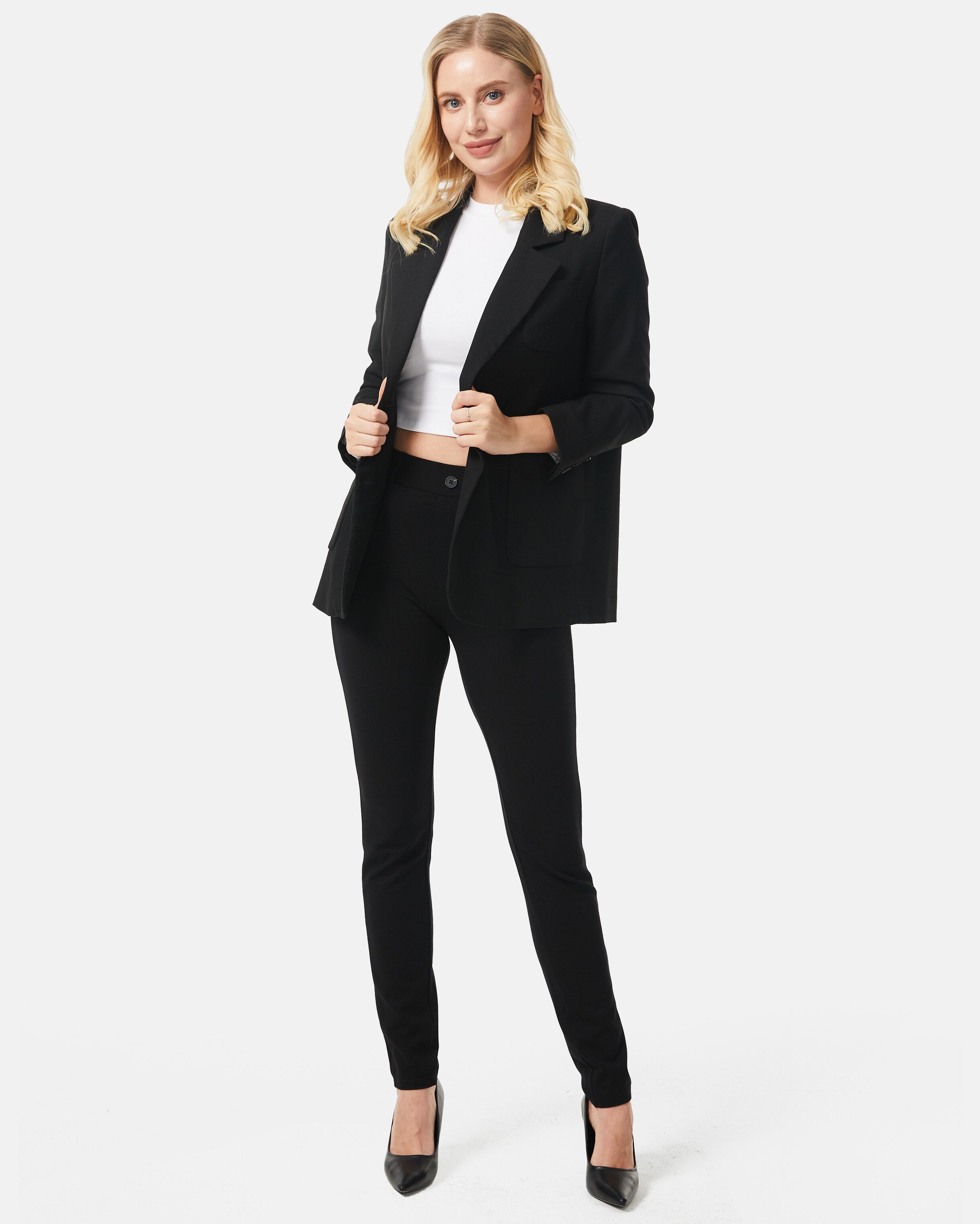 Work pants for women black