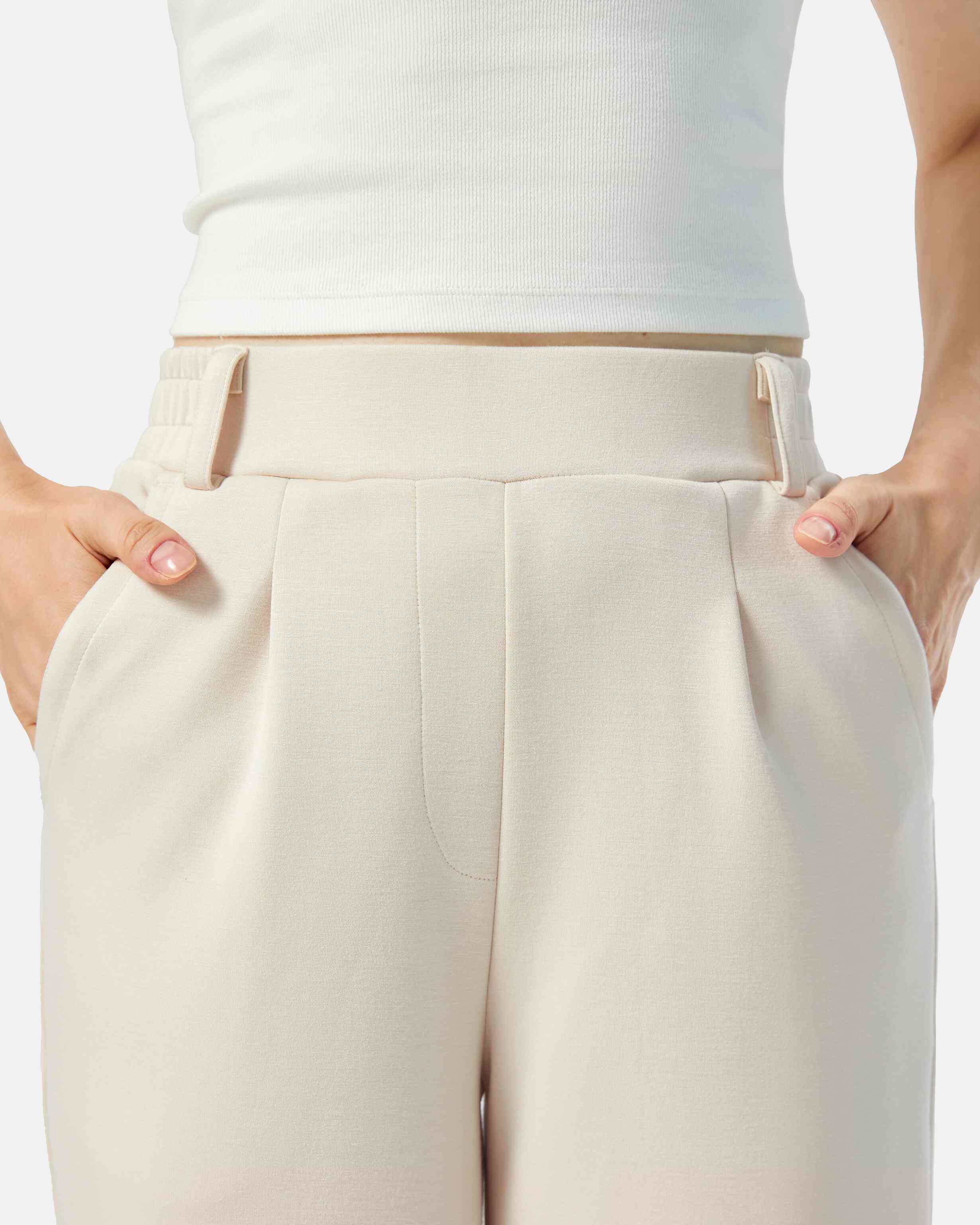 casual pants outfit women Ivory