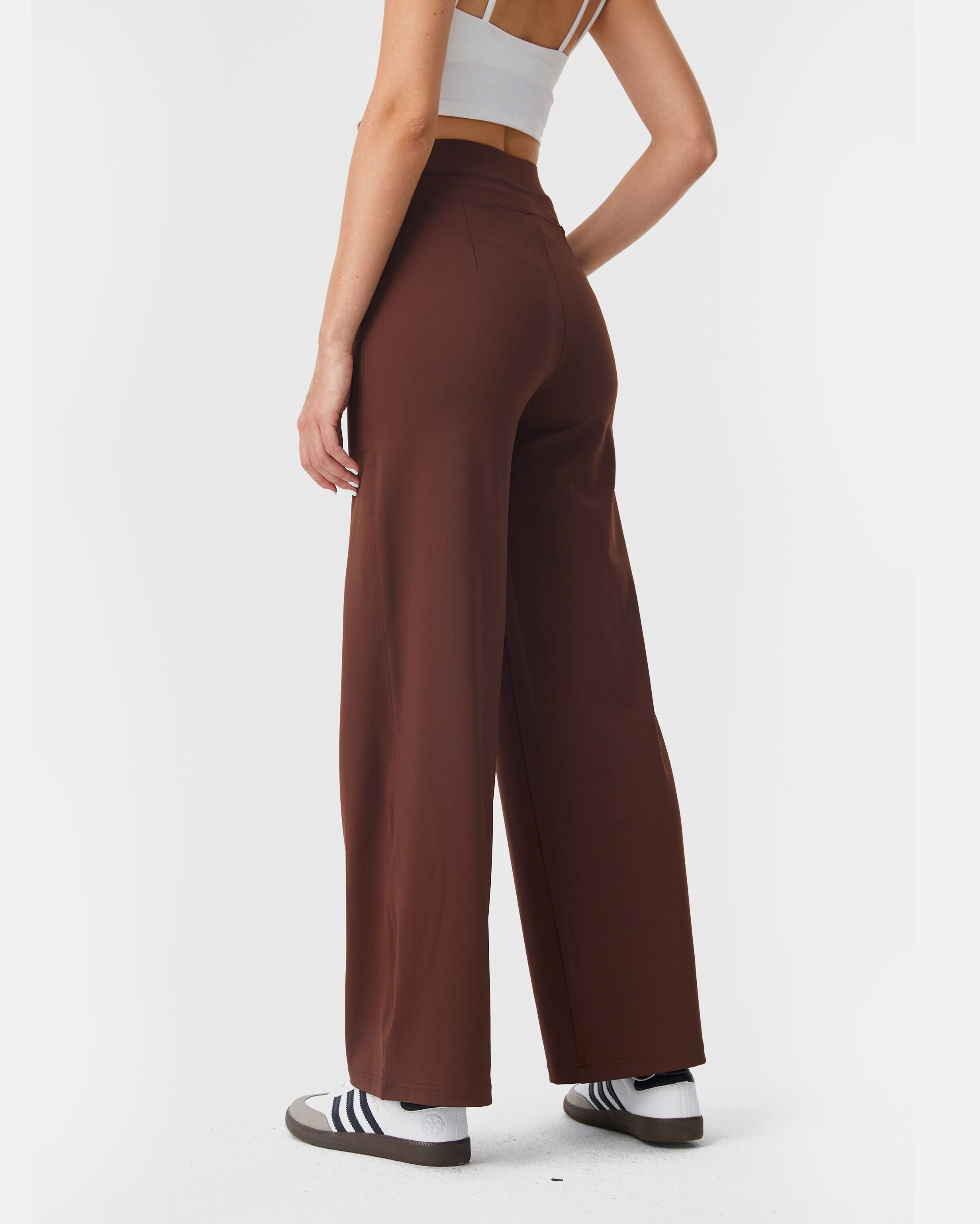 mocha brown wide leg pants women