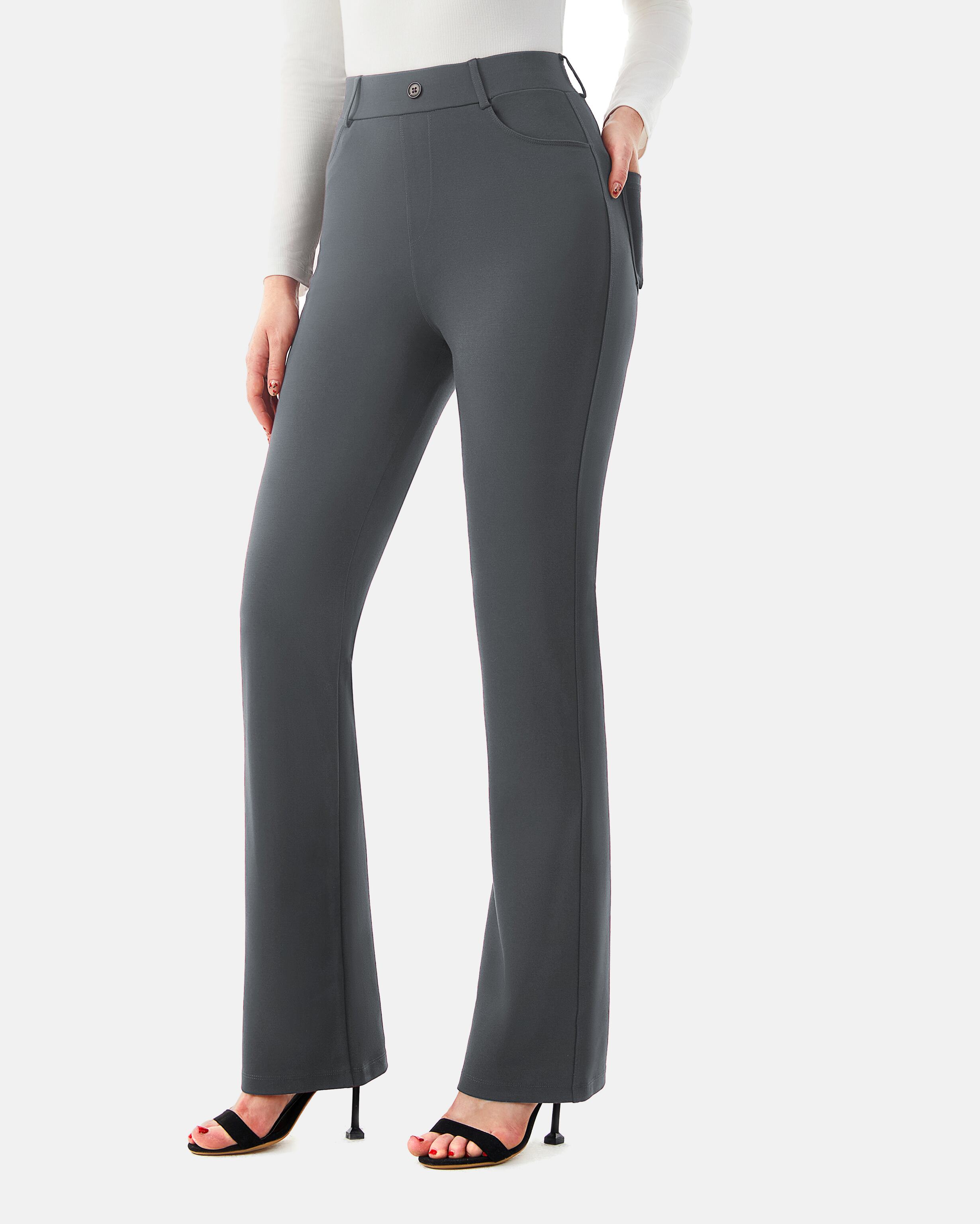 straight leg business pants Slate Grey