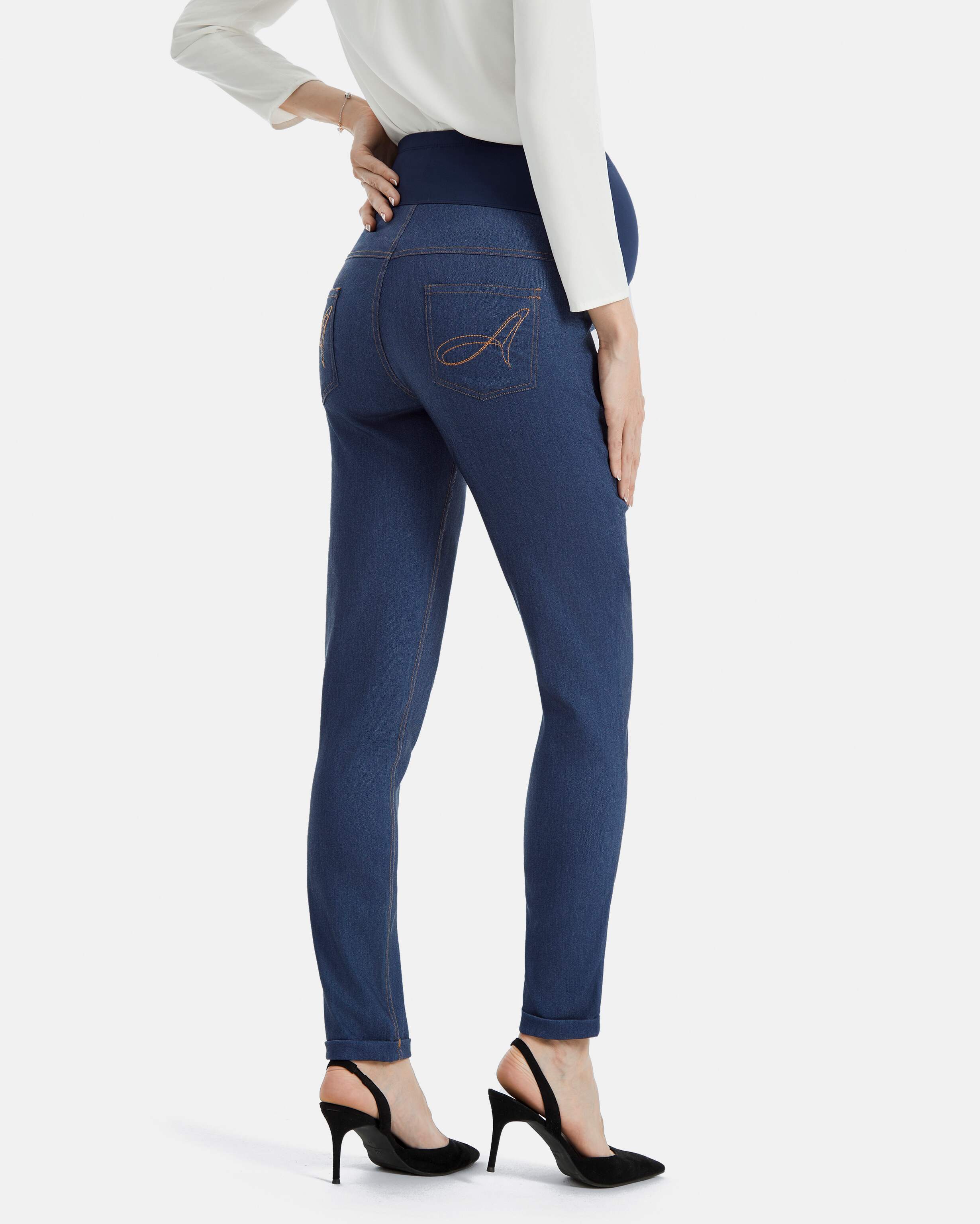 Skinny fit maternity jeans classic denim