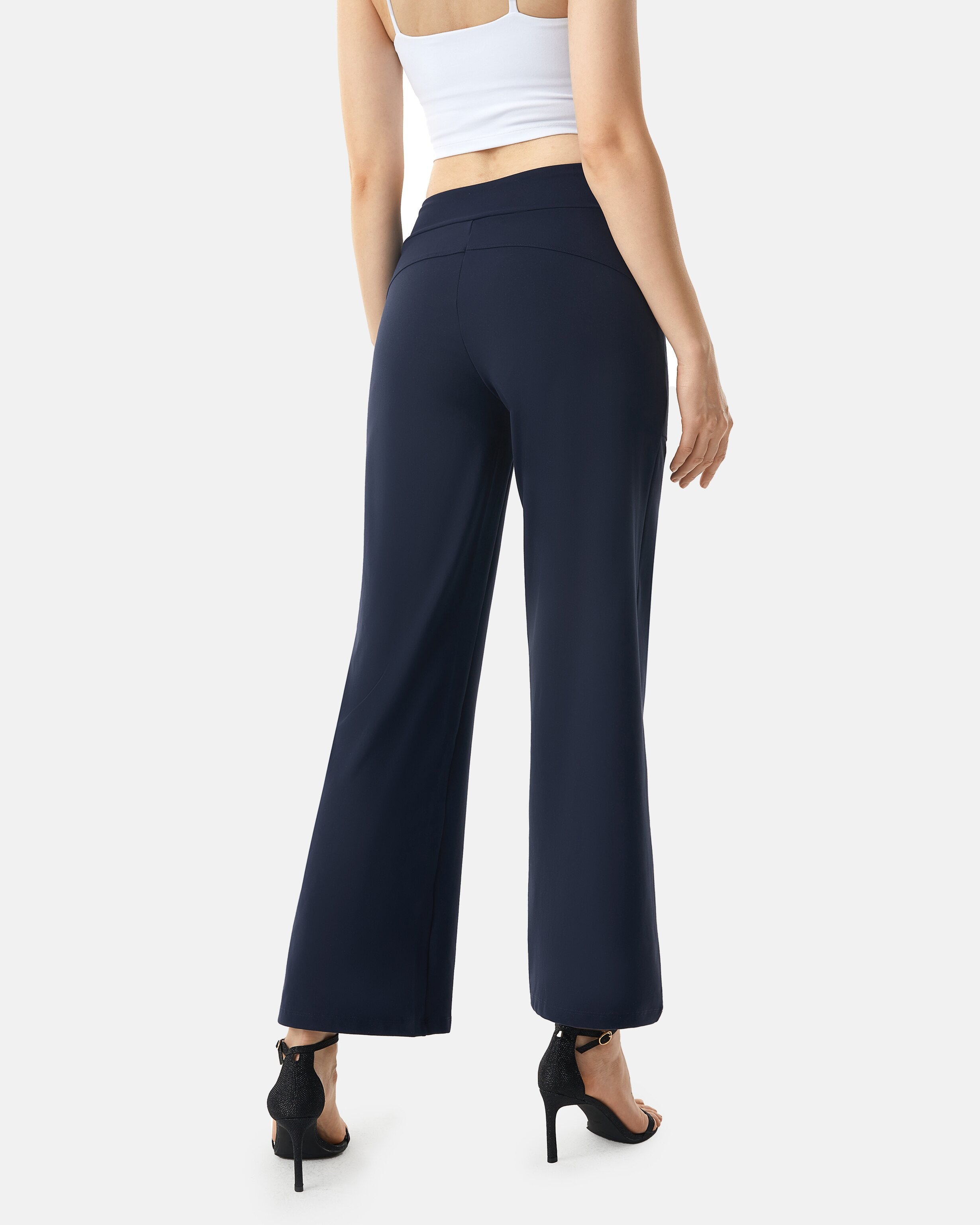 Women's Wide Leg Pants | Soft & Stretchy Comfort Black / Regular 30 / L Women's Wide Leg Pants | Soft & Stretchy Comfort Black / Regular 30 / L