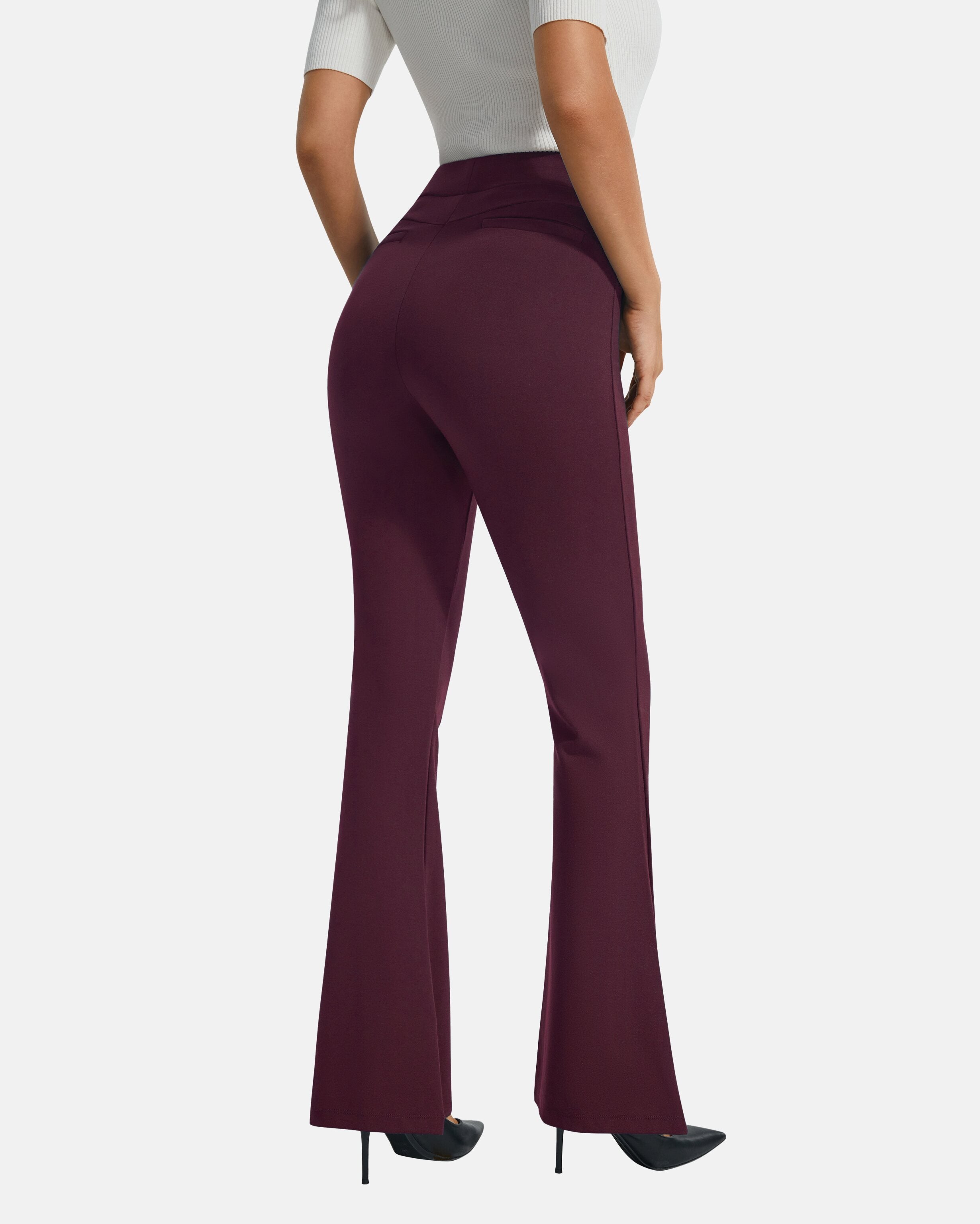 Womens Black Pants | Slacks & Dress Trousers for Work Burgundy / Tall 32.5 / 2XL Womens Black Pants | Slacks & Dress Trousers for Work Burgundy / Tall 32.5 / 2XL